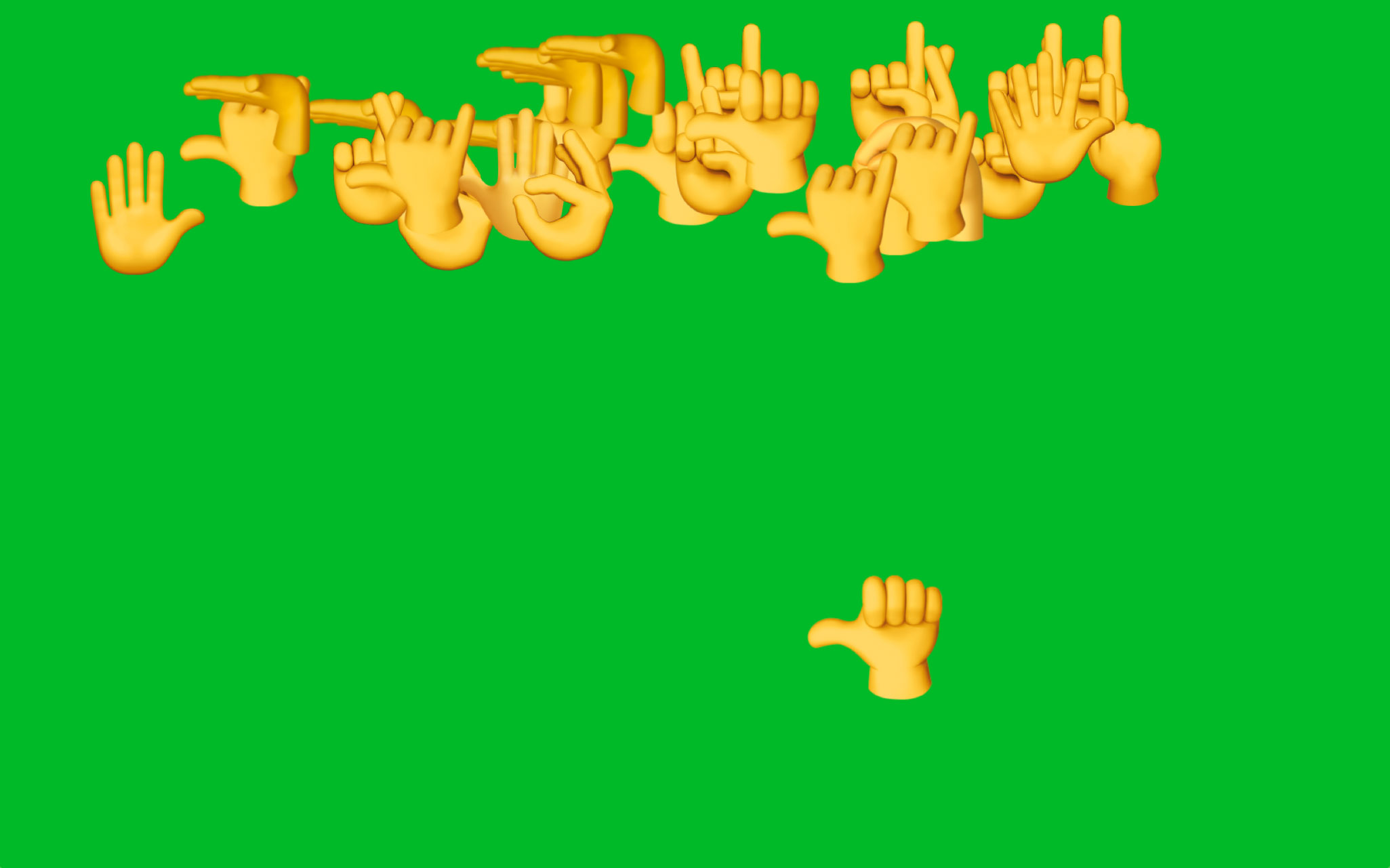 Claude Closky, ‘Hands Up,’ 2024, website (https://www.sittes.net/handsup/). 